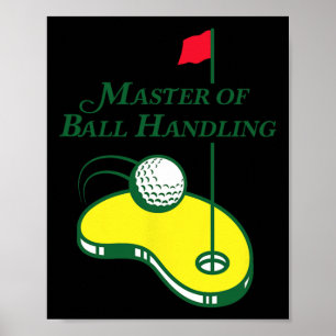 Affiche Chemise de golf drôle - Maître de la manipulation