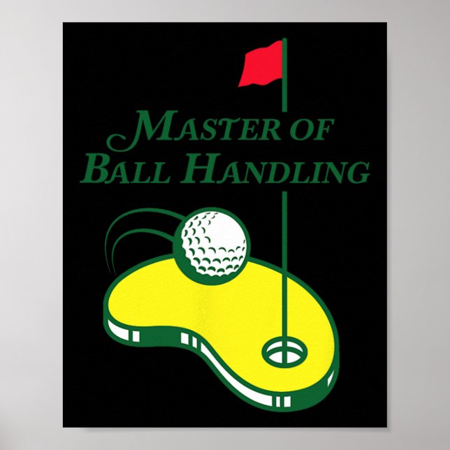 Affiche Chemise de golf drôle - Maître de la manipulation  (Devant)