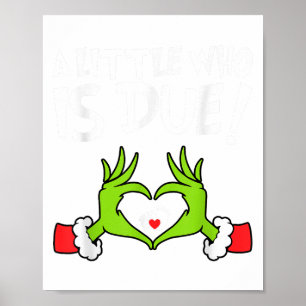 Affiche Chemise de grossesse de Noël Un petit qui est dû _