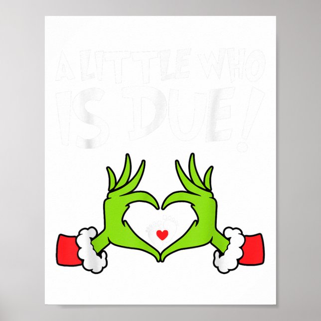 Affiche Chemise de grossesse de Noël Un petit qui est dû _ (Devant)