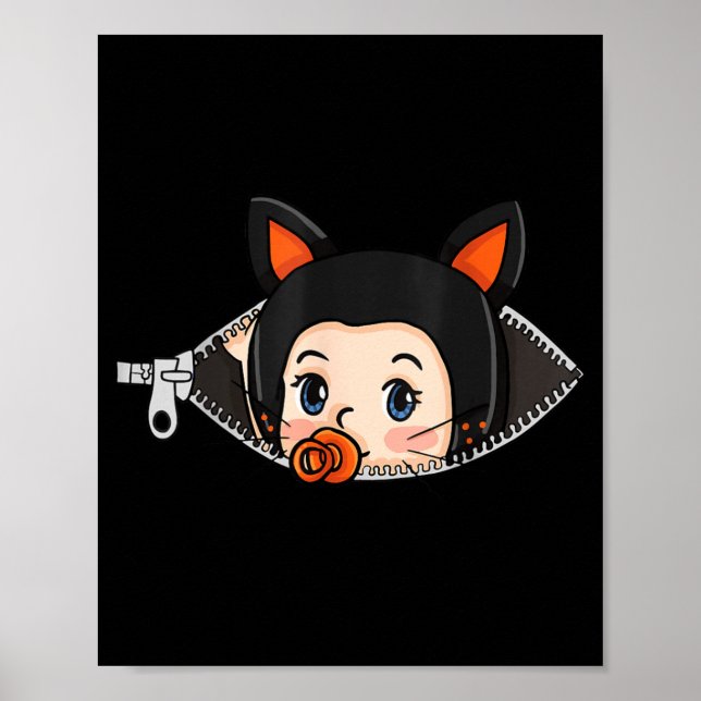 Affiche Chemise de grossesse Halloween - Bébé oreilles de  (Devant)