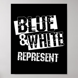 Affiche Chemise De Groupe Bleu Et Blanc Pour Le Lycée