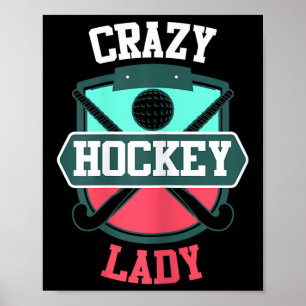 Affiche Chemise de hockey sur gazon pour femmes Drôle de h