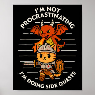 Affiche Chemise de joueur Rpg Je fais des quêtes secondair