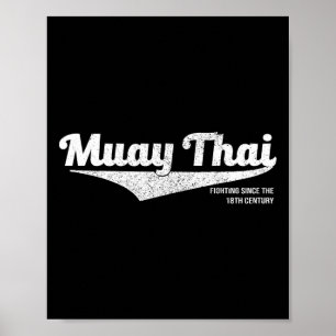 Affiche Chemise de kickboxing Muay Thai en détresse, Mma B
