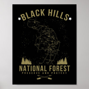 Affiche Chemise de la forêt nationale de Black Hill, Dakot