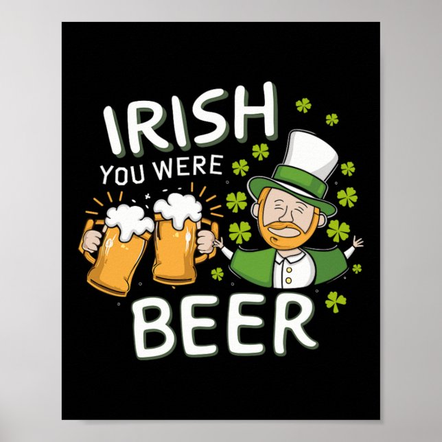 Affiche Chemise de la Saint-Patrick Irlandais Vous Étiez B (Devant)