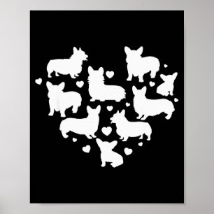 Affiche Chemise de la Saint-Valentin Corgi Mignon Amour de