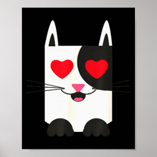 Affiche Chemise de la Saint-Valentin pour chat Cadeau de l
