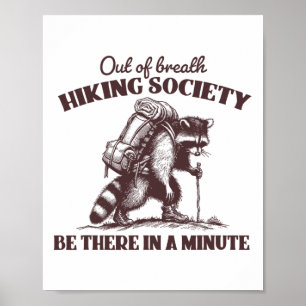 Affiche Chemise de la société de randonnée essoufflée Racc