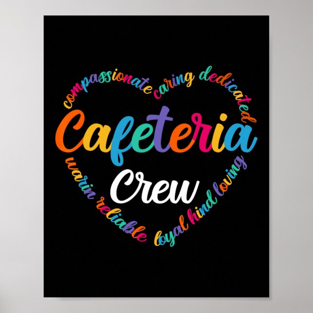 Affiche Chemise de l'équipe de la cafétéria de retour à l' (Devant)