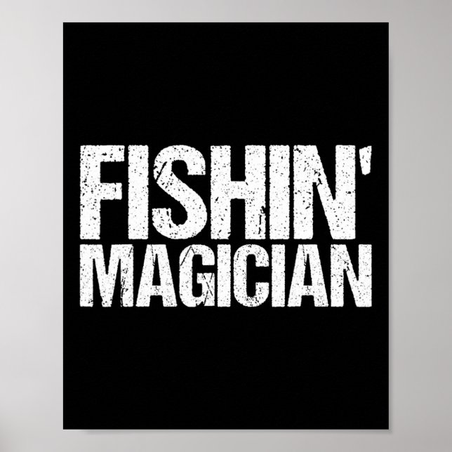 Affiche Chemise de magicien de pêche drôle de pêche  (Devant)