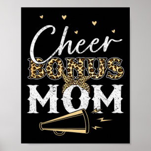 Affiche Chemise de maman bonus de cheerleading léopard de