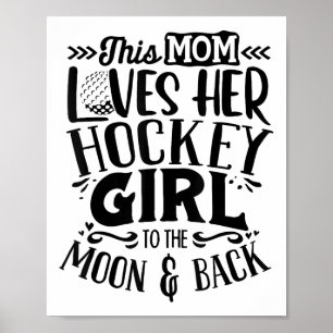Affiche Chemise de maman de hockey sur gazon Femmes Amoure