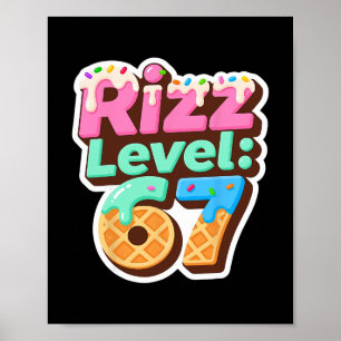Affiche Chemise de mème niveau Rizz 67 glace Cream Drip Mè