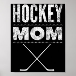 Affiche Chemise de mère de hockey pour la fête des mères