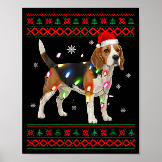Affiche Chemise de Noël Beagle Sapin de Noël Beagle