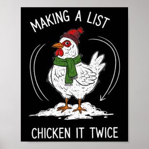 Affiche Chemise de Noël de poulet, Faire une liste de poul