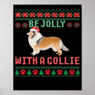 Affiche Chemise de Noël laide de chien Soyez joyeux avec u