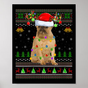 Affiche Chemise de Noël laide pour femme avec Griffon de B