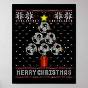 Affiche Chemise de Noël laide Soccer Tree Bylls Joyeux Noë