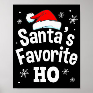 Affiche Chemise de Noël préférée du Père Noël, Adulte Coqu