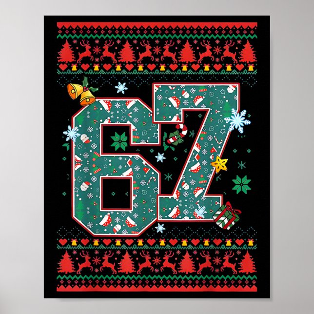 Affiche Chemise de Noël Rétro 67 Six Sept Meme  (Devant)