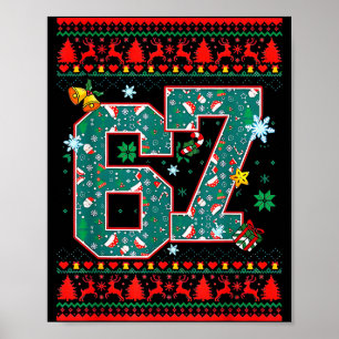 Affiche Chemise de Noël Retro 67 Six Seven Mème 