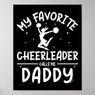 Affiche Chemise de papa de cheerleading drôle Fierté des p
