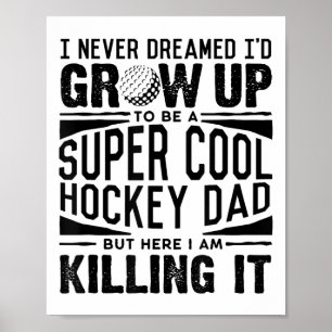 Affiche Chemise de papa de hockey sur gazon Amateur de hoc