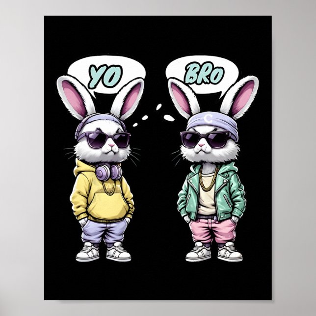 Affiche Chemise de Pâques 2025 Yo Bro Citation Drôle Hip H (Devant)