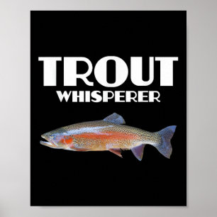 Affiche Chemise de pêche à la truite - Acier tête truite a