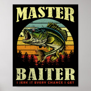 Affiche Chemise de pêche Maître-byiter Drôle Byss Papa