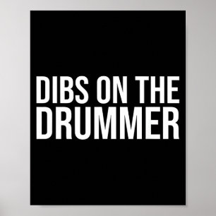 Affiche Chemise de petite amie batteur mise sur le cadeau