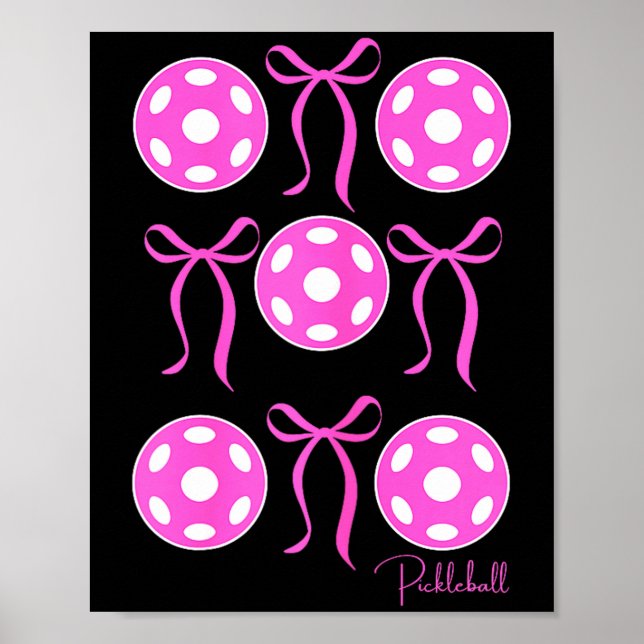 Affiche Chemise de pickleball rose preppy que les filles a (Devant)