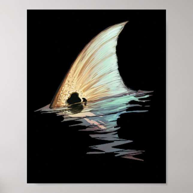 Affiche Chemise de poisson tambour rouge queue de poisson  (Devant)