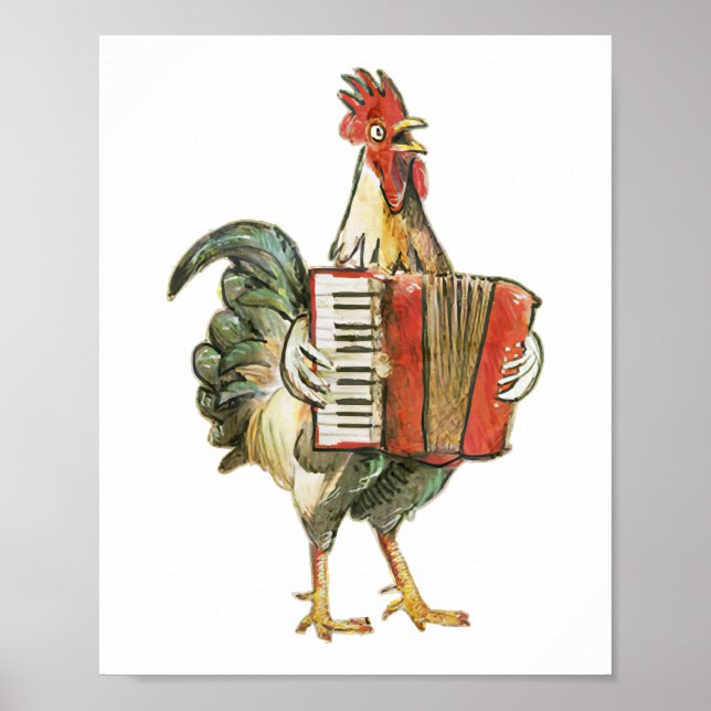 Affiche Chemise de poulet Accordion, Chemise de poulet, Mu (Devant)