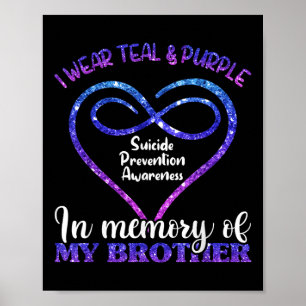 Affiche Chemise De Prévention Du Suicide, Turquoise &