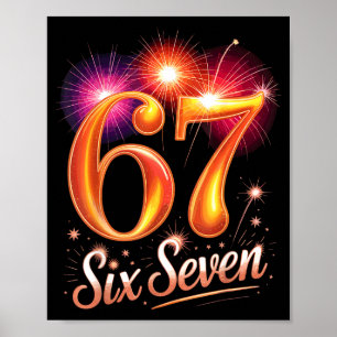 Affiche Chemise de pyjama de fête du Nouvel An 67 6 7 Mème