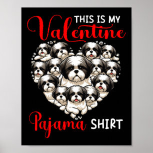Affiche Chemise de pyjama de la Saint-Valentin Groupe de S
