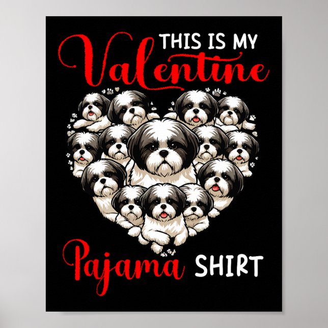 Affiche Chemise de pyjama de la Saint-Valentin Groupe de S (Devant)