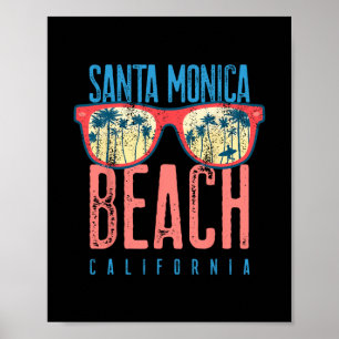 Affiche Chemise de Santa Monica Beach Californie Vacances