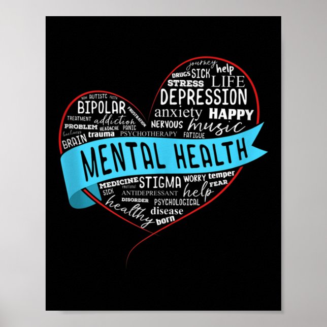 Affiche Chemise De Sensibilisation À La Santé Mentale Pour (Devant)