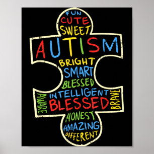 Affiche Chemise de sensibilisation à l'autisme Pièce de pu