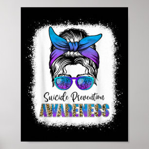 Affiche Chemise de sensibilisation au suicide Cheveux Bun