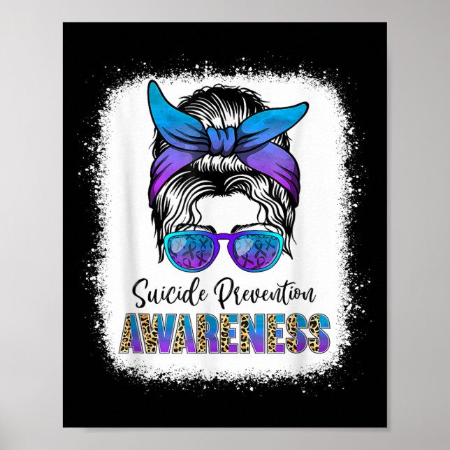Affiche Chemise de sensibilisation au suicide Cheveux Bun  (Devant)