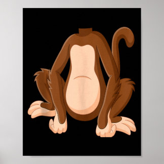 Affiche Chemise de singe Enfants Hommes Femmes Costume de 