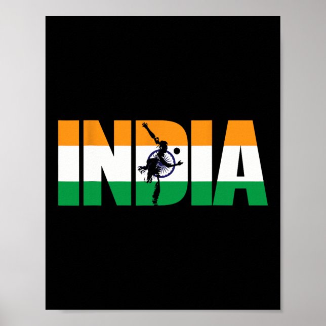 Affiche Chemise de supporters de cricket d'Inde Maillot de (Devant)
