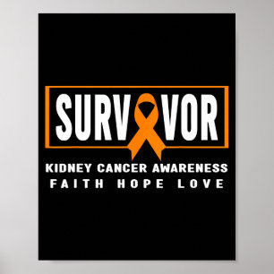 Affiche Chemise de survivant du cancer du rein - cancer du