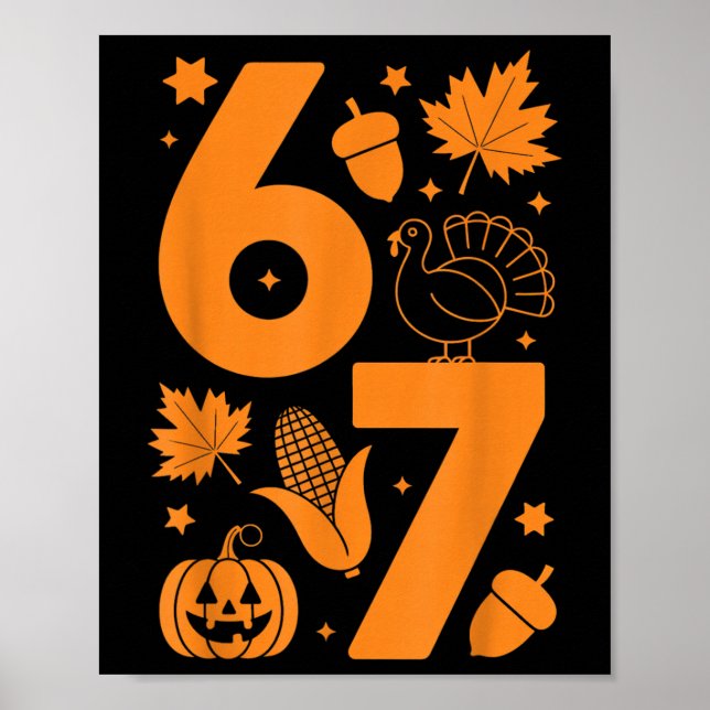 Affiche Chemise de Thanksgiving 67 – Dinde d'automne  (Devant)